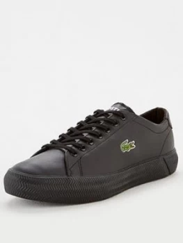 Image of Lacoste Gripshot Leather Trainers - Black