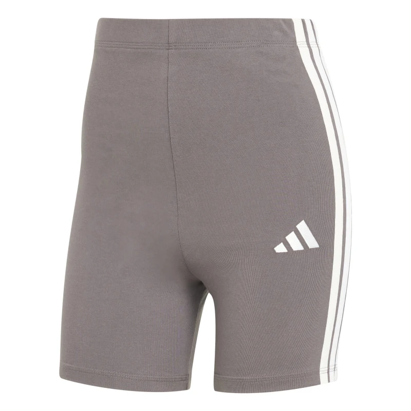 Image of adidas Essentials 3-Stripes Biker Shorts Womens Grey Stra/White female 16 (XL)