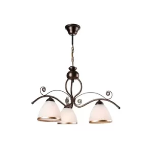 Image of Retro Multi Arm Pendant Ceiling Light Black, 3x E27