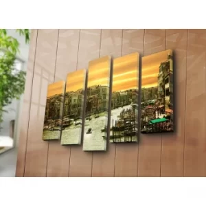 Image of 5PAT-8 Multicolor Decorative Canvas Painting (5 Pieces)