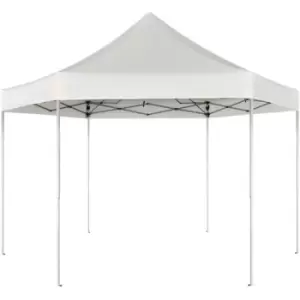 Image of Hexagonal Pop-Up Foldable Marquee Cream White 3.6x3.1 m Vidaxl Cream