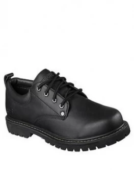 Image of Skechers Tom Cats Utility Leather Shoes - Black