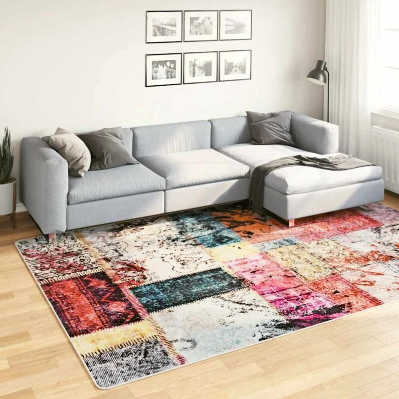 Image of VIDAXL Rug Washable Patchwork 190x300cm Multicolour Anti Slip Vidaxl 8720286654026
