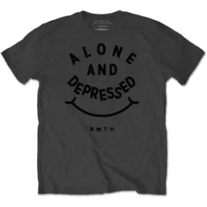 Image of Bring Me The Horizon - Alone & Depressed Unisex Small T-Shirt - Grey