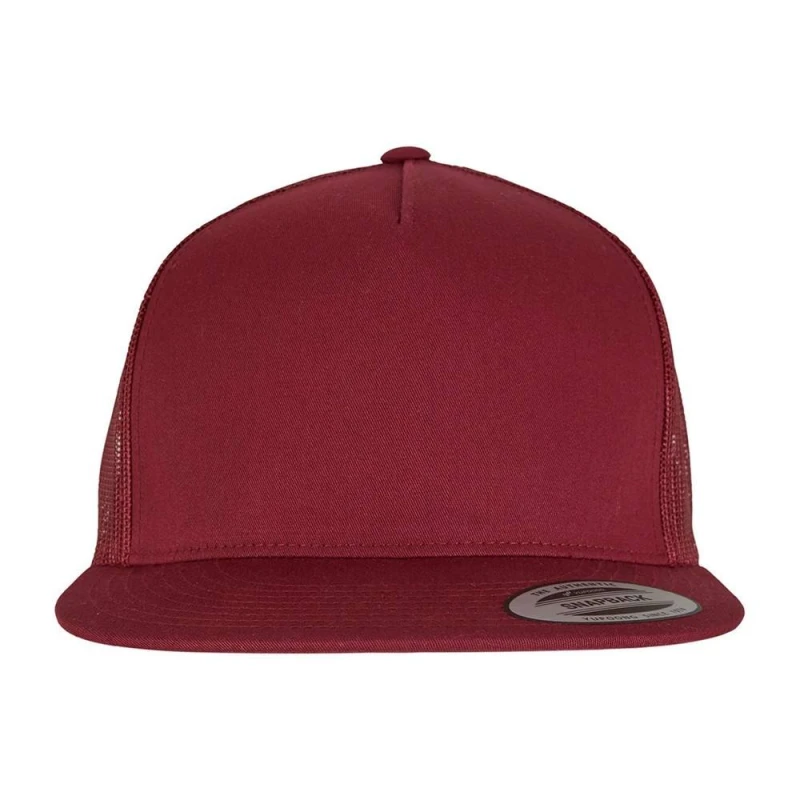 Image of Flexfit Mens Classic Trucker Cap in Maroon Maroon Male One Size