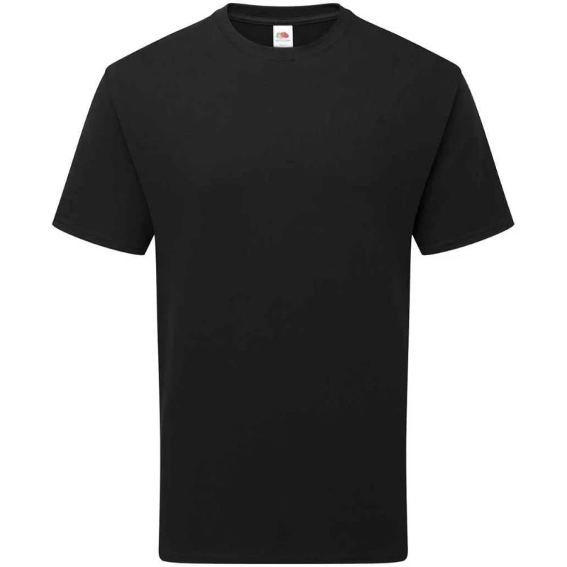 Image of Fruit Of The Loom Fruit of the Loom Men Cotton T-Shirt in Black Size: large Black L Male 5063703669160