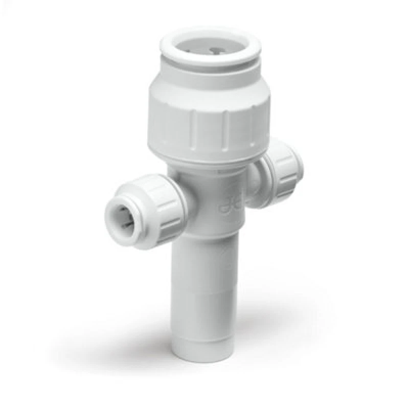 Image of JG Speedfit John Guest Speedfit 22mm X 10mm 2 Port Manifold With Stem Pem582210Aw