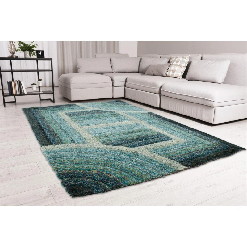 Image of Rugstyle 3D SHAGGY TRELLIS 160x230cm Blue unisex 160x230cm