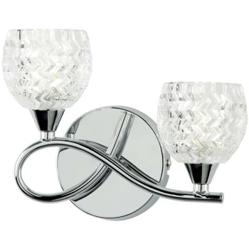 Image of Endon Boyer - 2 Light Indoor Wall Light Chrome, G9