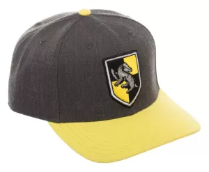 Image of Harry Potter - Hufflepuff Snapback Cap - Grey/Yellow