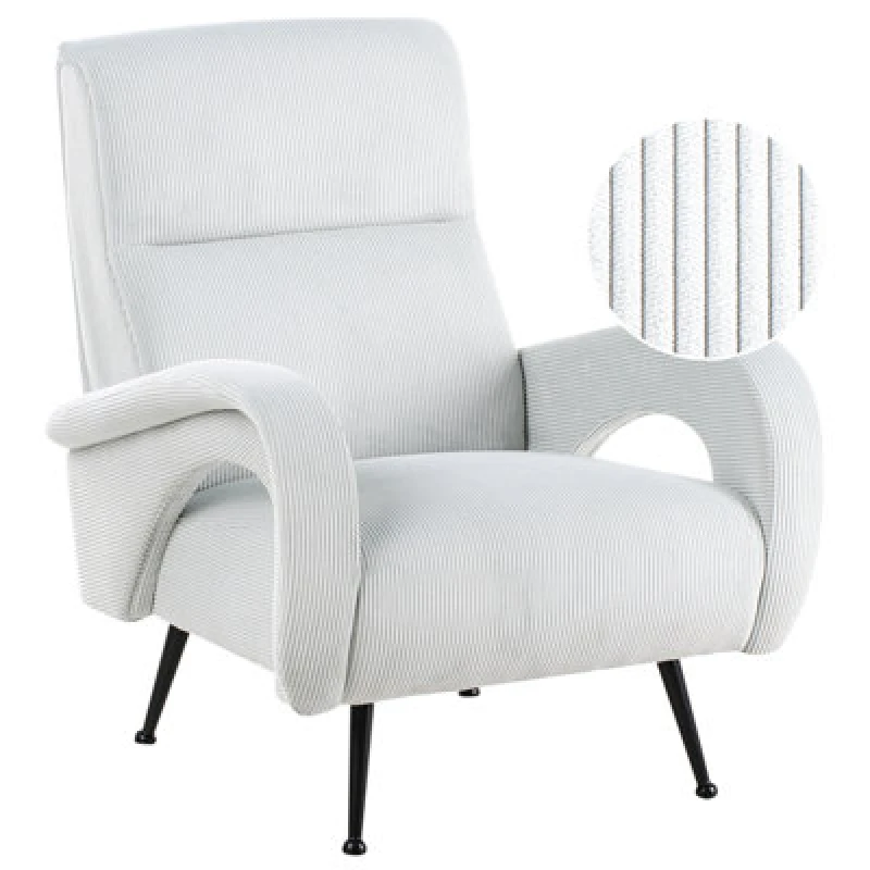 Image of Beliani Jumbo Cord Amrchair Mint Svalov