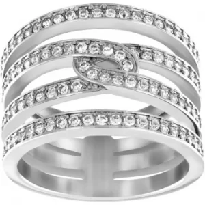 Image of Ladies Swarovski Stainless Steel Size L.5 Creativity Ring 52