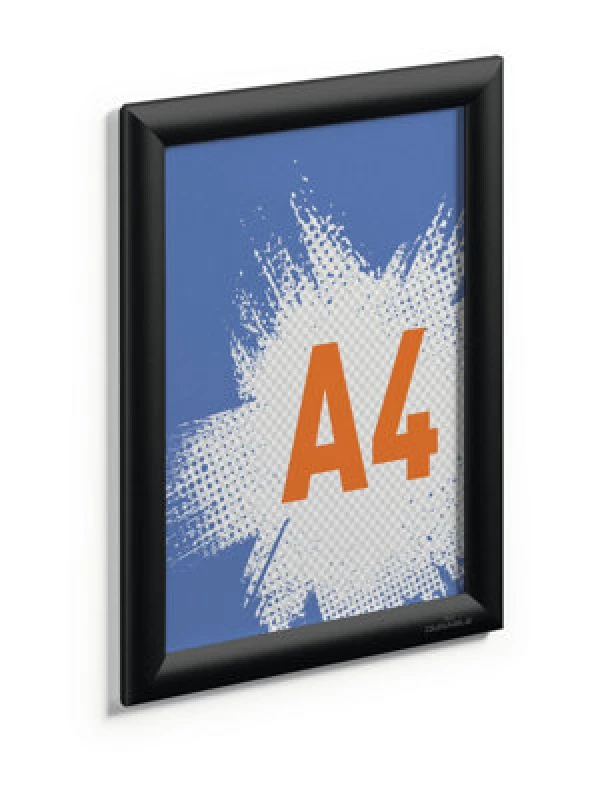 Image of Durable Durable Aluminium Snap Frame Notice Holder A4 Black 479601 479601
