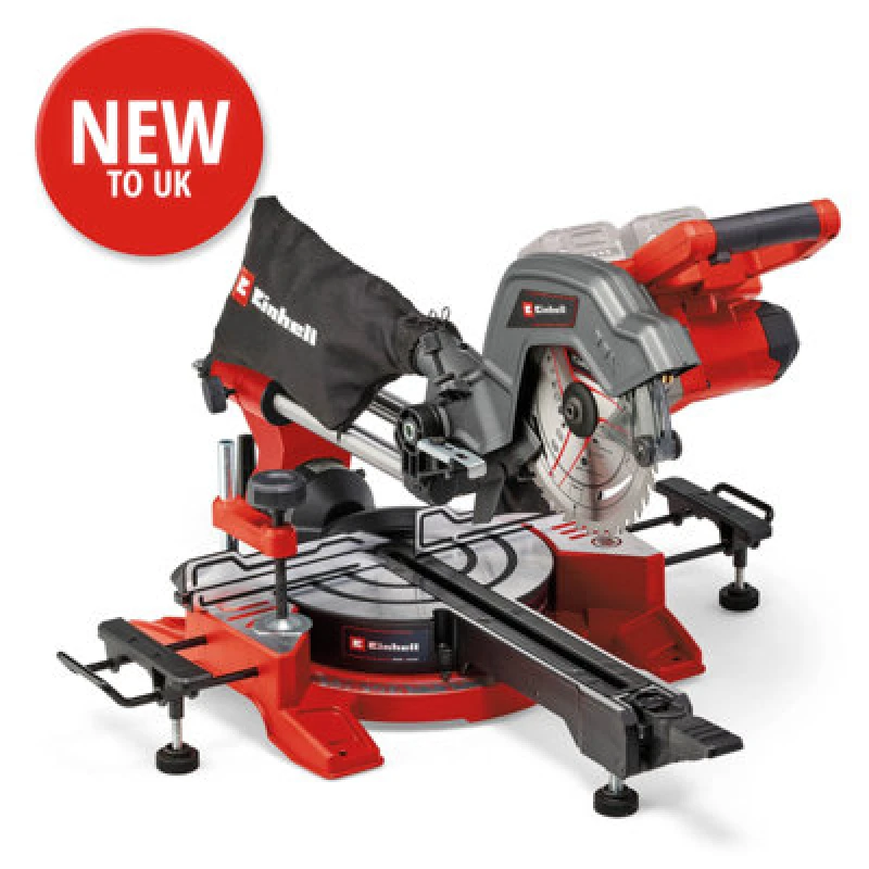 Image of Einhell TE-SM 36/8 L Li 36v Cordless Sliding Compound Mitre Saw 216mm TE-SM 36/8 L Li Batteries: No Batteries