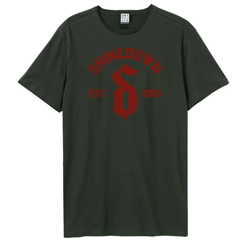 Image of Amplified Amplified Men 2001 Shinedown T-Shirt in Charcoal Size: Small Charcoal S Male 5063470014712