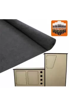 Image of 11sqm Anthracite Van Lining & Glue With Camper Kitchen