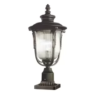 Image of Luverne 1 Light Outdoor Pedestal Light Rubbed Bronze IP44, E27