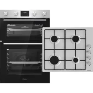 Image of Hisense BI6095GXUK Built In Electric Double Oven & Gas Hob Pack