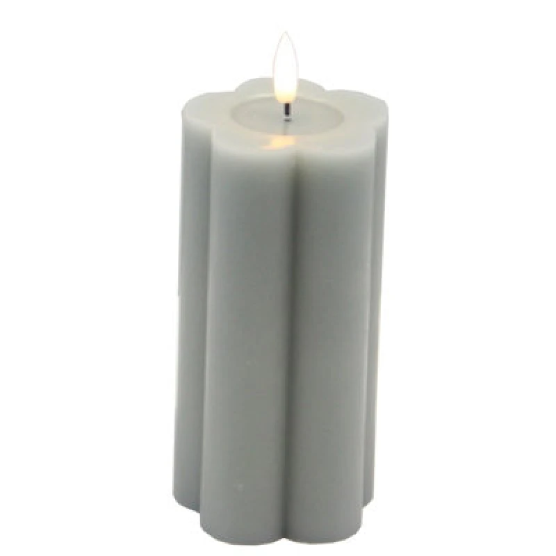 Image of Luxe Collection Natural Glow 2.75X5 Grey Pillar LED Candle