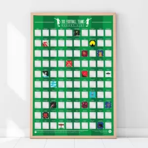 Image of 100 Football Teams Scratch Off Bucket List Poster