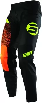 Image of Shot Devo Roll Kids Motocross Pants, black-orange, Size 6/7, black-orange, Size 6/7