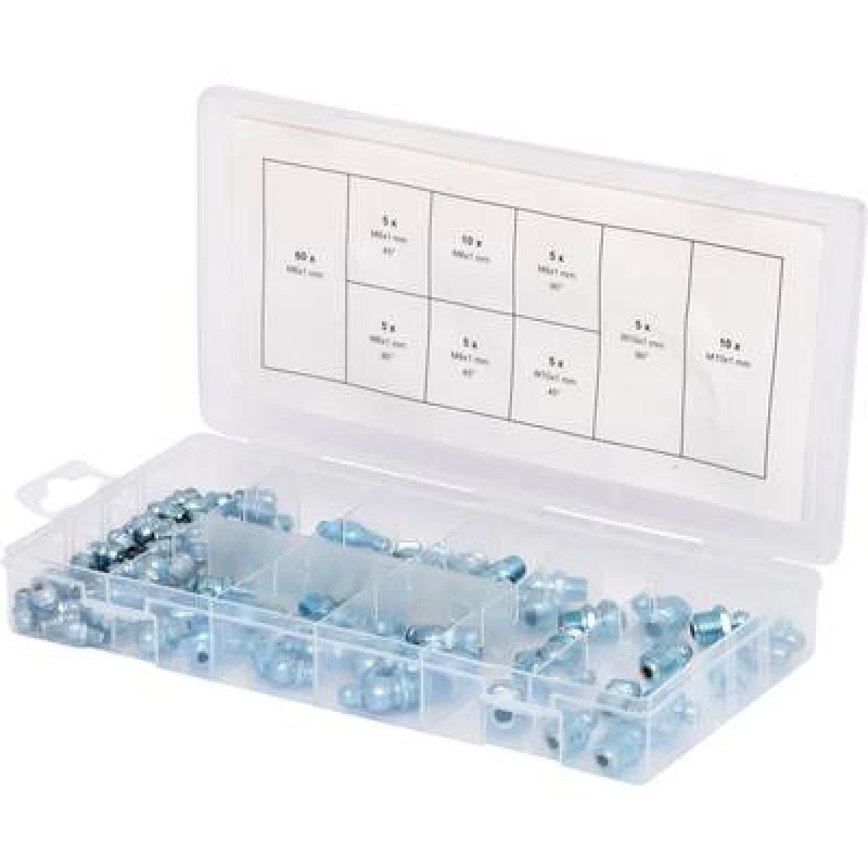 Image of KS Tools KS Tools Variety of grease nipples, M6-8-10x1.0, 110 pcs 970.0030