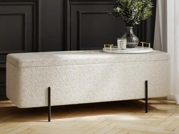 Image of LPD Lola Ivory Boucle Blanket Box