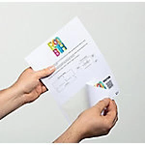 Image of Durable Visitor Badge White Landscape 97 x 86mm 825802 100 Pieces