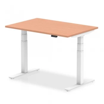 Image of Trexus Sit Stand Desk Height-adjustable White Leg Frame 1200800mm