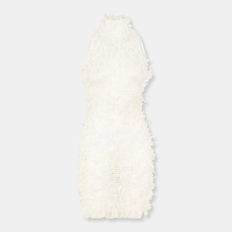 Image of AmyLynn Womens Textured Mini Dress White female 6 (XS)