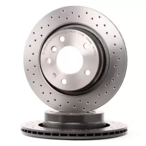 Image of PAIR BREMBO BRAKE XTRA DRILLED DISCS 09.7702.1X