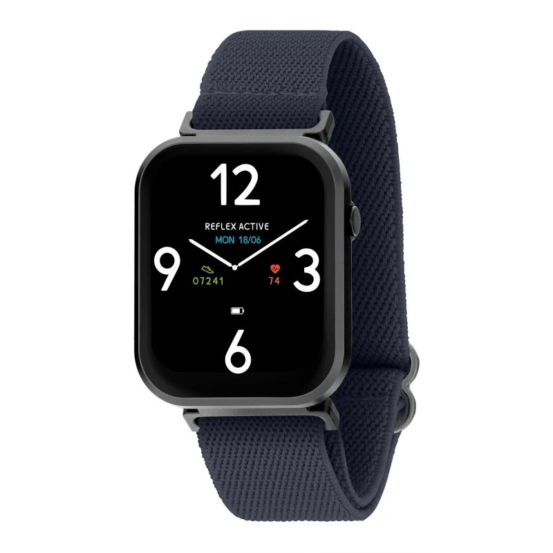 Image of Reflex Active Blue Webbing Strap Calling Smart Watch