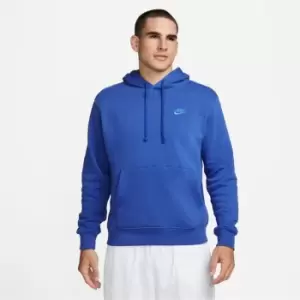 Image of Nike Club Hooded Pullover Hoodie Mens - Blue