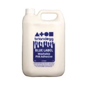 Image of Brian Clegg PVA Glue Blue Label 5 Litre GL18