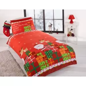 Image of Rapport Home Furnishings Rapport Home Dear Santa Duvet Set Multi Toddler