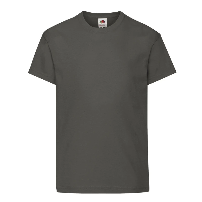 Image of Fruit of the Loom Original T-Shirt in Mid Grey Size: 12-13 Years Mid Grey Unisex 12-13 Years