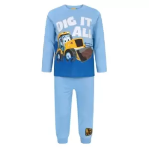 Image of JCB Childrens Boys Dig It All Pyjamas (5-6 Years) (Blue)