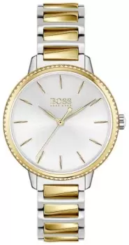 Image of BOSS 1502568 Womens Signature Two-Tone Steel Bracelet Watch