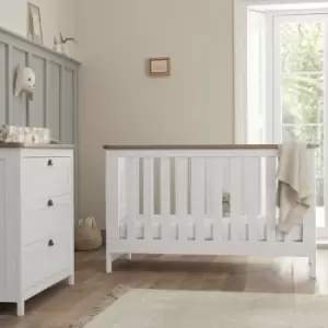 Image of Tutti Bambini Verona 2 Piece Nursery Furniture Set in White and Oak