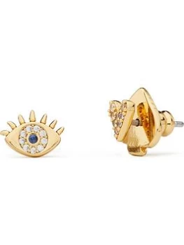 Image of Kate Spade New York Evil Eye And Heart Studs - Gold