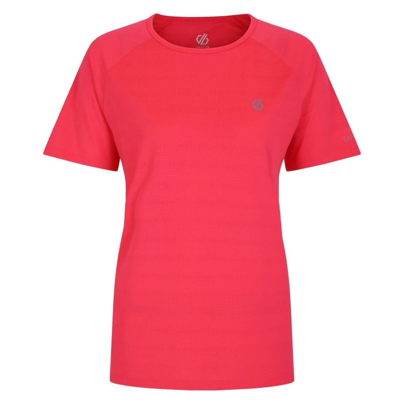 Image of Dare 2B Womens Gravitate Short Sleeve Workout T Shirt 16 - Bust 40' (102cm) Neon Pink DWT746-83A-16
