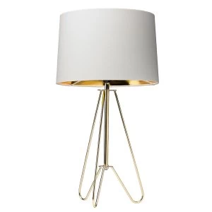 Image of Village At Home Ziggy Tripod Table Lamp - Cream