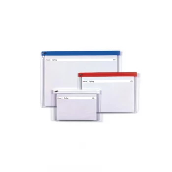 Image of Rexel A4 Lightweight Zip Bags Assorted Colours - 1 x Pack of 30 Zip Bags