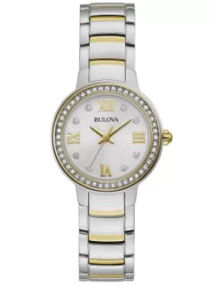 Image of Bulova Ladies Two Tone Crystal Watch 98L271
