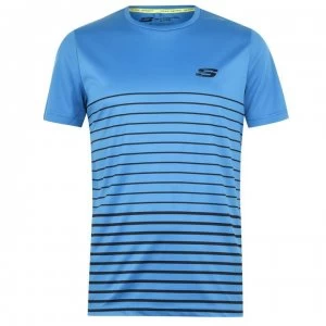 Image of Skechers Stripe T Shirt - Blue