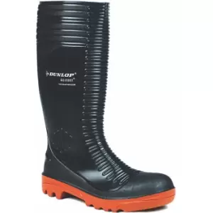 Image of Dunlop Mens Acifort Ribbed Full Safety Wellies (6.5 UK) (Black) - Black