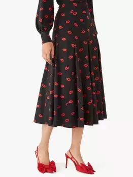 Image of Kisses Fluid Skirt - Black - 6