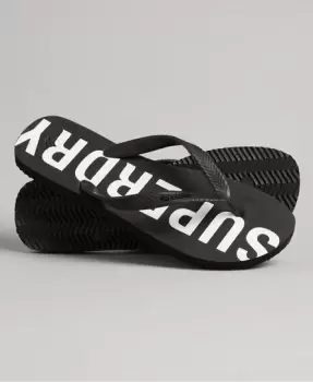 Image of Superdry Mens Code Essential Flip Flops Black - Size: S
