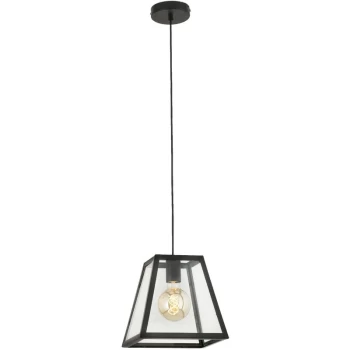 Image of Faro Lighting - Faro Rose - Black Pendant Lamp 1 x E27 40W