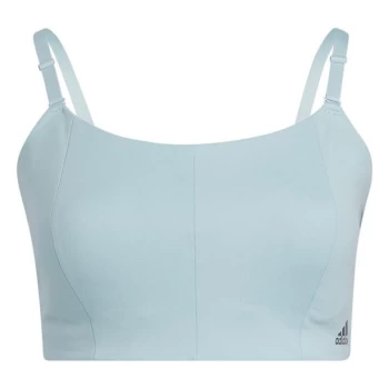 Image of adidas Yoga Studio Light-Support Bra (Plus Size) Womens - Grey